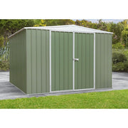 Dellonda Galvanised Steel Metal Garden Shed - Green Dellonda - Dynamic Drive