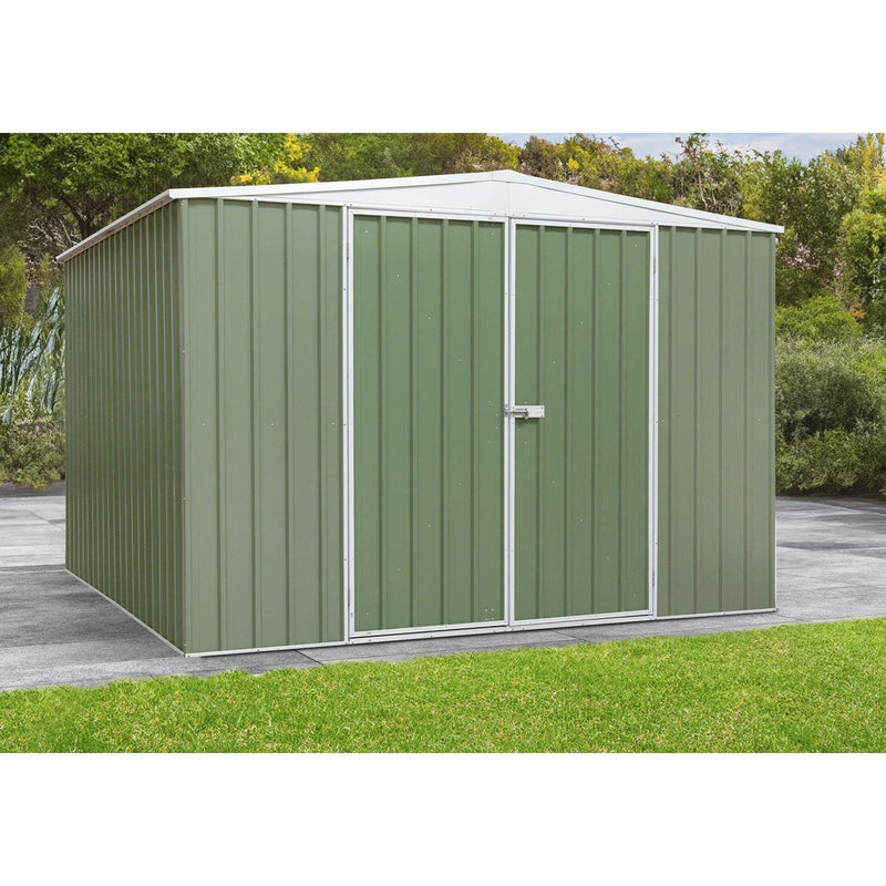 Dellonda Galvanised Steel Metal Garden Shed - Green Dellonda - Dynamic Drive