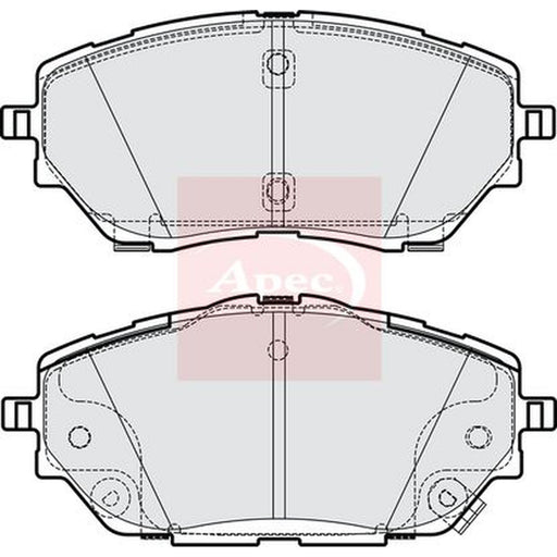 Apec Front Brake Pad Set fits Toyota C-Hr 2016 on 1.2 1.8