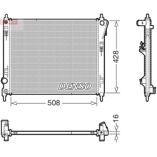 Denso Engine Radiator fits Nissan Juke 2013-2019 1.2 1.6