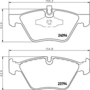 Mintex Front Brake Pad Set fits BMW 1 2004-2013