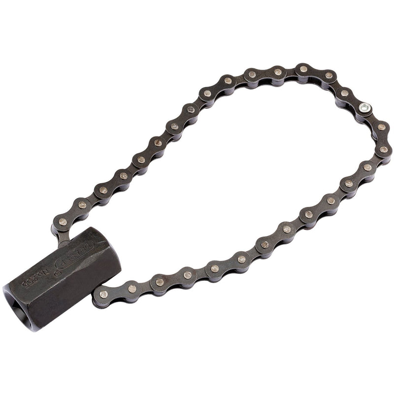 Draper Chain Oil Filter Wrench, 1/2" Sq. Dr. or 24mm, 130mm Capacity 77592 Draper - Dynamic Drive