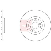 Apec 2 x Vented Front Brake Discs DSK2184-x2