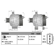 Denso Car Alternator 12V DAN989