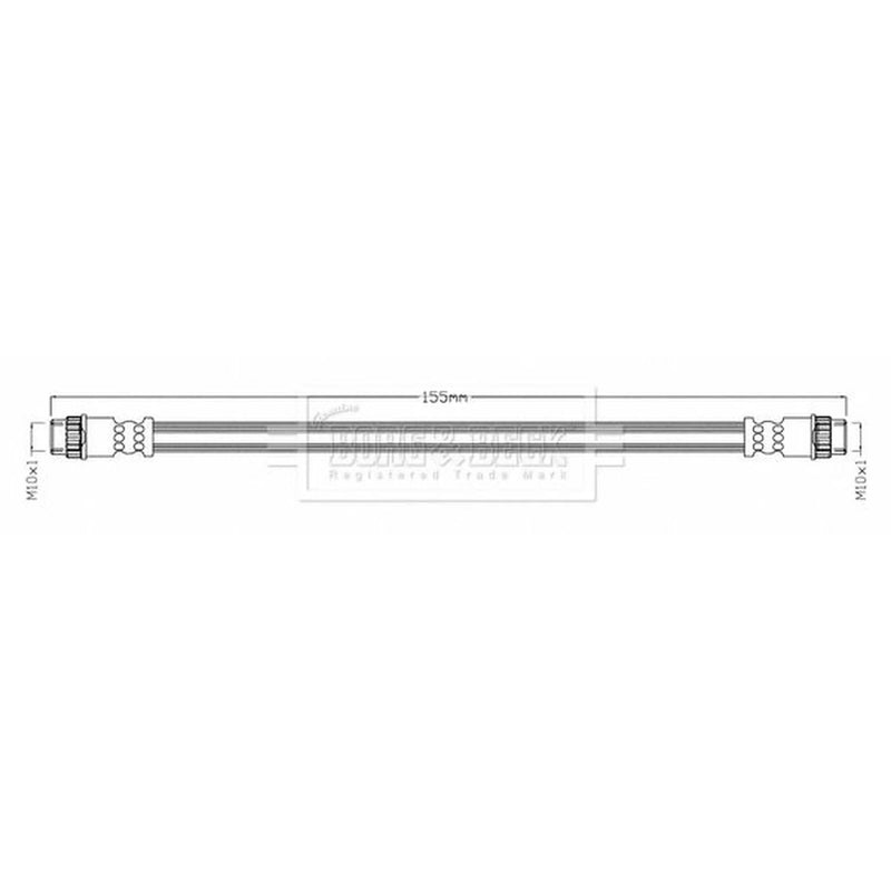 Borg & Beck Brake Hydraulic Hose Line inner BBH8690
