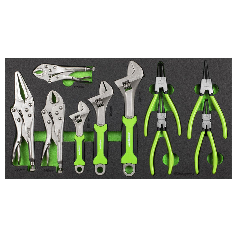 Siegen Siegen Adjustable Wrench & Pliers Set with Tool Tray 10pc S01278 Siegen - Dynamic Drive