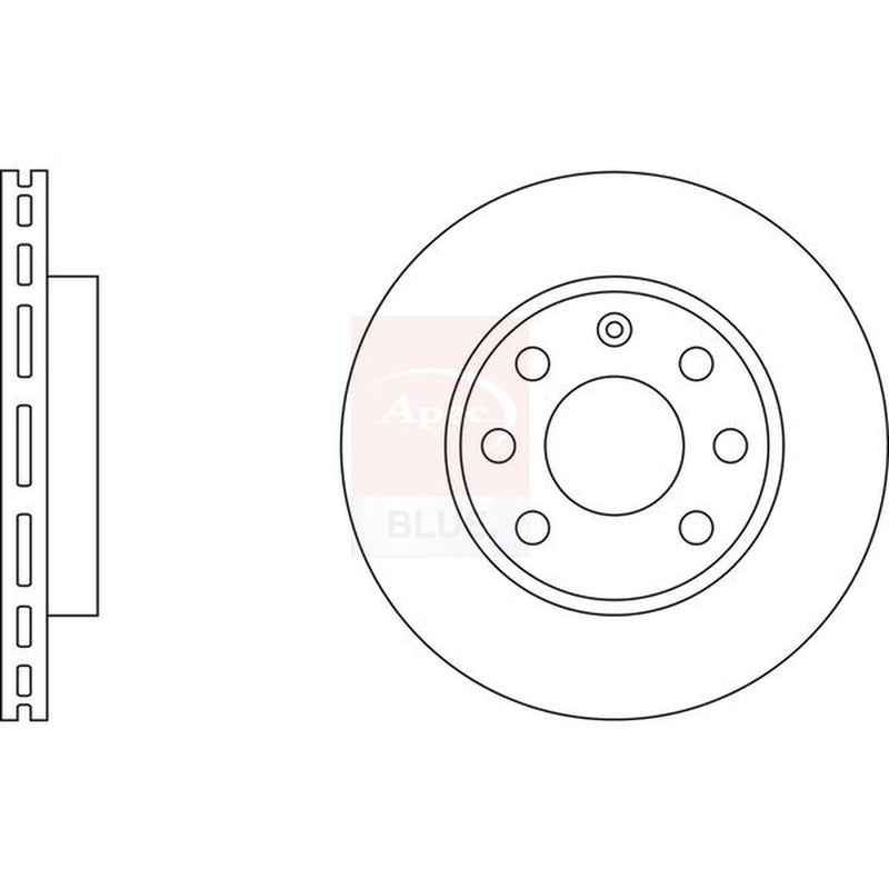 Apec Front Brake Vented Discs & Pads fits Daewoo Lanos 1997 on 1.3 1.5