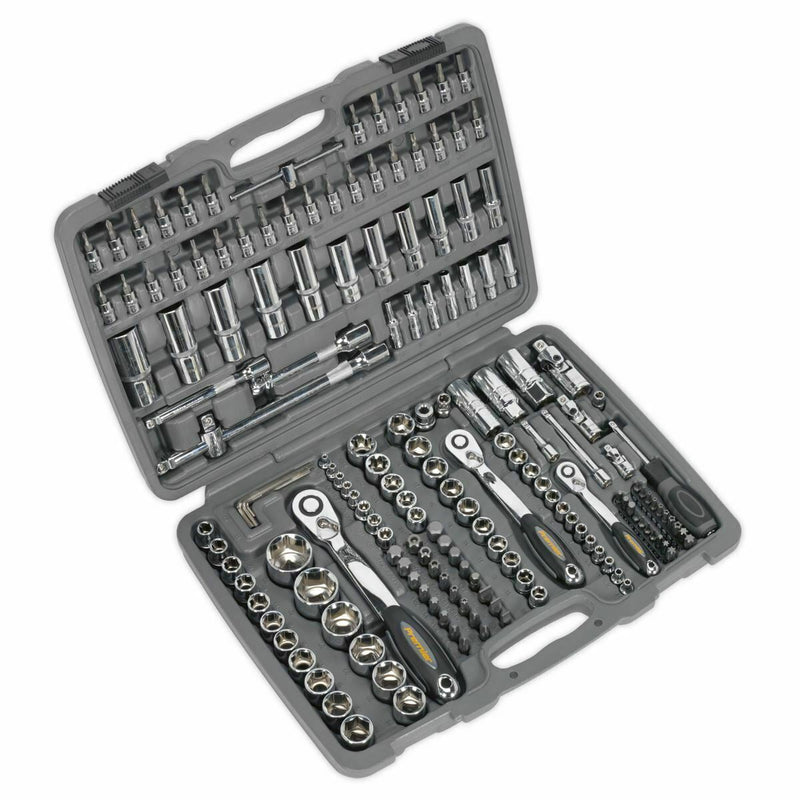 Sealey Socket Set 172pc 1/4",3/8" & 1/2"Sq Dr 6pt WallDrive Metric AK7955 Sealey - Dynamic Drive