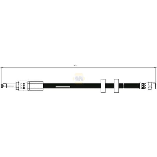 NAPA Brake Hydraulic Hose Line Front NBH1163