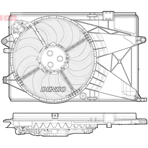 Denso Engine Cooling Fan fits Chevrolet Aveo 2013 on 1.4