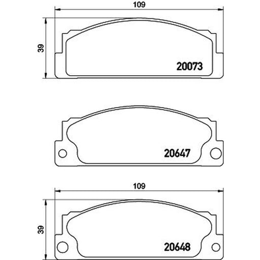 DON Front Brake Pad Set fits Autobianchi A 111 1969-1972 1.4