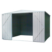 Dellonda Galvanised Steel Metal Garden Shed - Green Dellonda  - Dynamic Drive