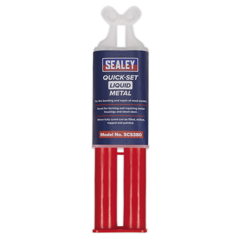 2pk Sealey SCS380 Quick Set Liquid Metal - Chemical Epoxy Metal Repair Syringe Sealey - Dynamic Drive