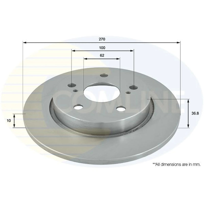 Comline Front & Rear Brake Discs & Pads fits Toyota Auris 2010-2018