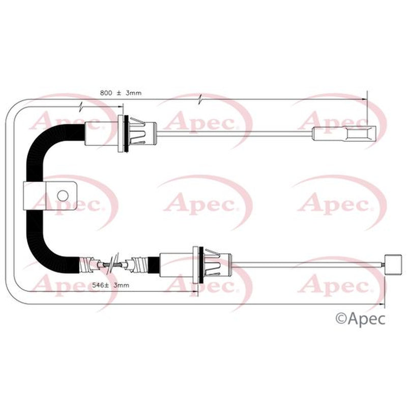 Apec Handbrake Cable Front fits Jeep Commander 2005-2010 5.7