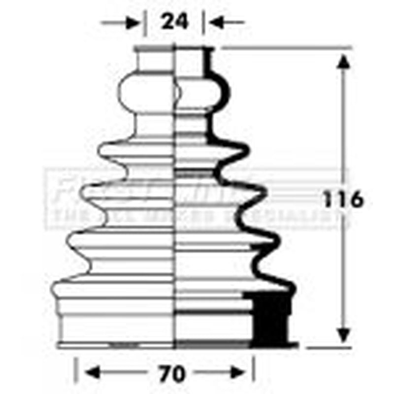 First Line Drive Shaft Bellow Kit Front Left fits Alfa Romeo 147 2001-2010 1.9