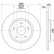 Mintex Front & Rear Brake Discs & Pads fits Dodge Journey 2009 on 2.4