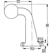 Hella End Outline Marker Lamp Lh MG24 2XS Lateral Mounting 2XS 340 108-011