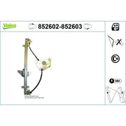 Valeo Electric Window Regulator Lifter Left Front 852602