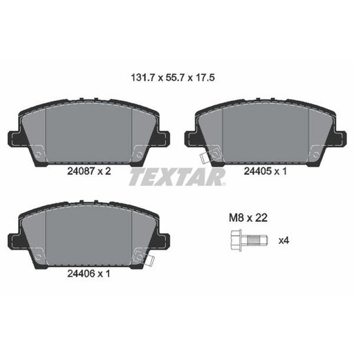 Textar Front Brake Pad Set 2408701