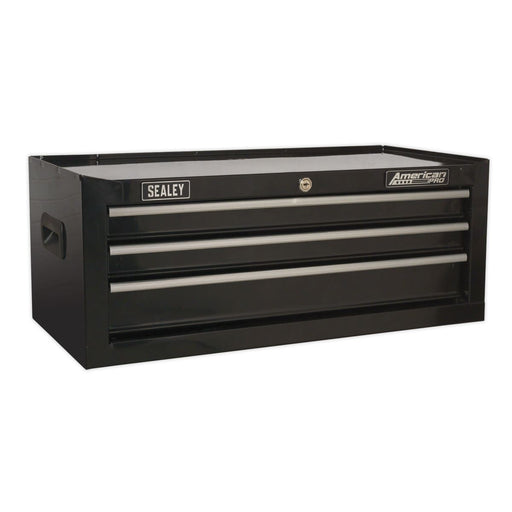Sealey Mid-Box 3 Drawer with Ball-Bearing Slides Black AP223B Sealey - Dynamic Drive