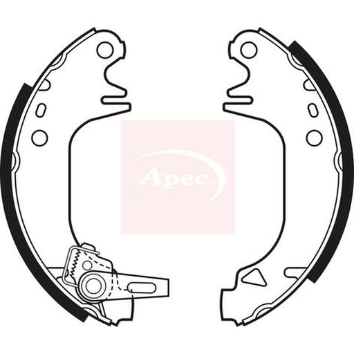 Apec Brake Shoe Set Axle Kit fits Citroën Ax 1986-1998 1.4