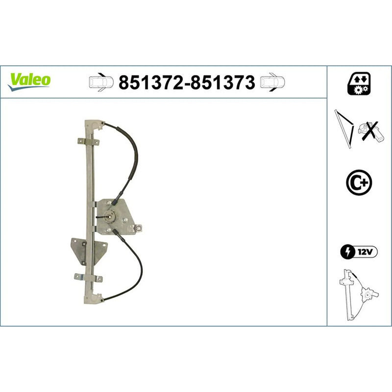 Valeo Electric Window Regulator Lifter Left Front 851372