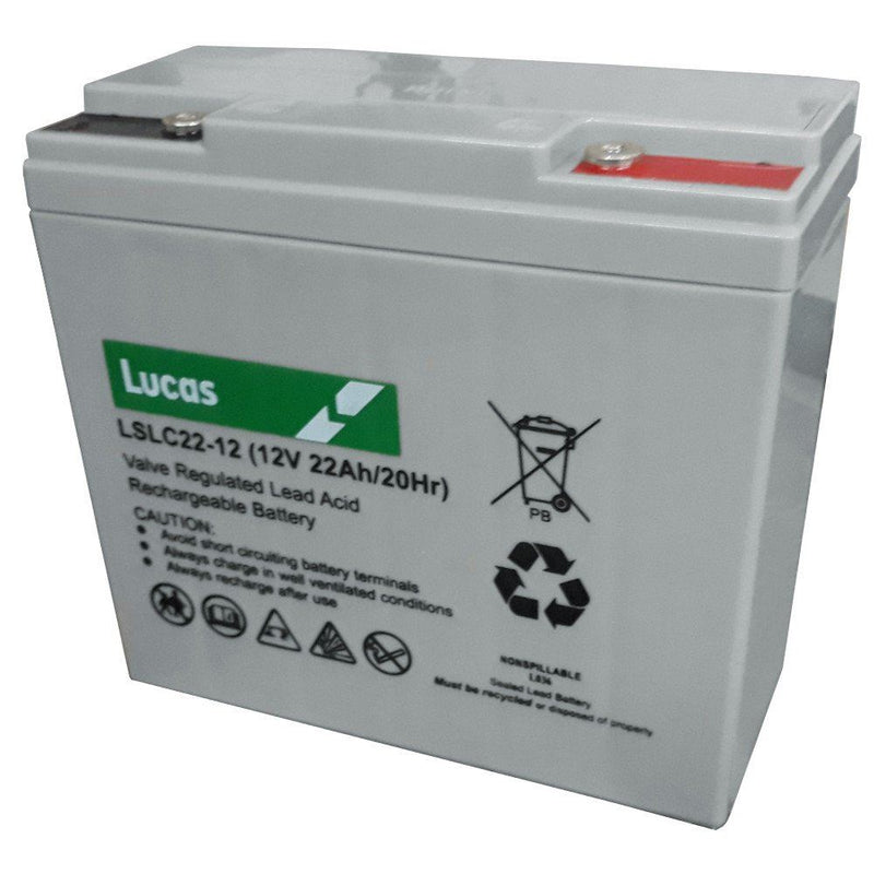 12V 22AH (Replace 17AH, 18AH, 19AH, 20AH, 21AH) Lucas LSLC22-12 AGM/GEL Battery Lucas  - Dynamic Drive