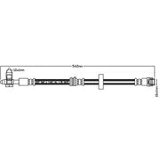 Juratek Brake Hydraulic Hose Line Right JBH1041