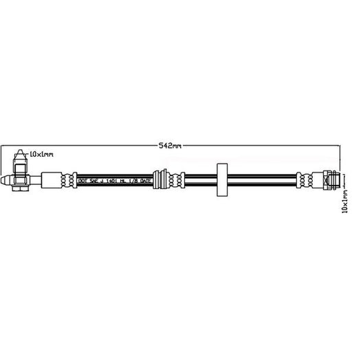 Juratek Brake Hydraulic Hose Line Front fits Audi A2 2000-2005 1.2 1.4 1.6