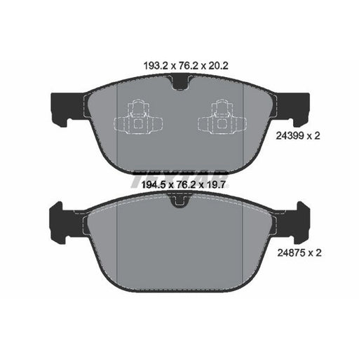 Textar Front Brake Pad Set 2439901