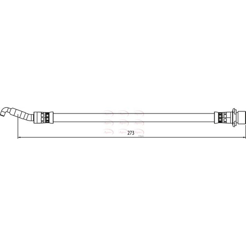 Apec Brake Hydraulic Hose Line Rear fits Toyota Avensis 2003-2008