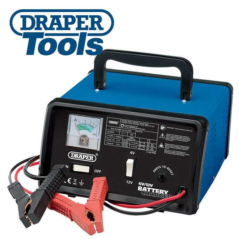 Draper 6/12V Battery Charger, 4.2A 20486 Draper - Dynamic Drive