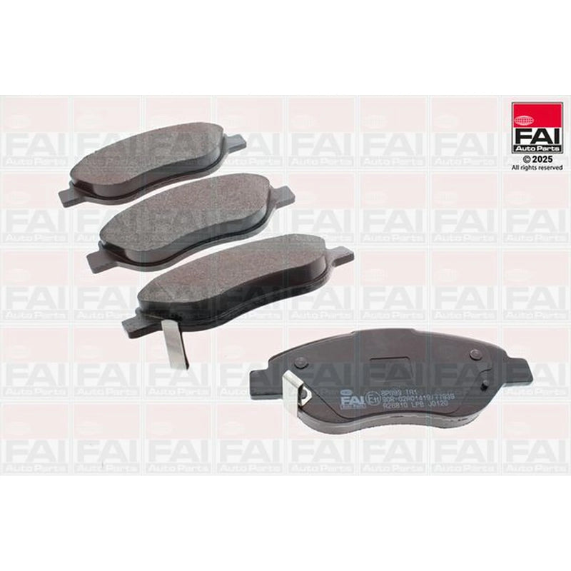 FAI Front & Rear Pads fits Fiat Tipo 2016-2020 1.4 1.6