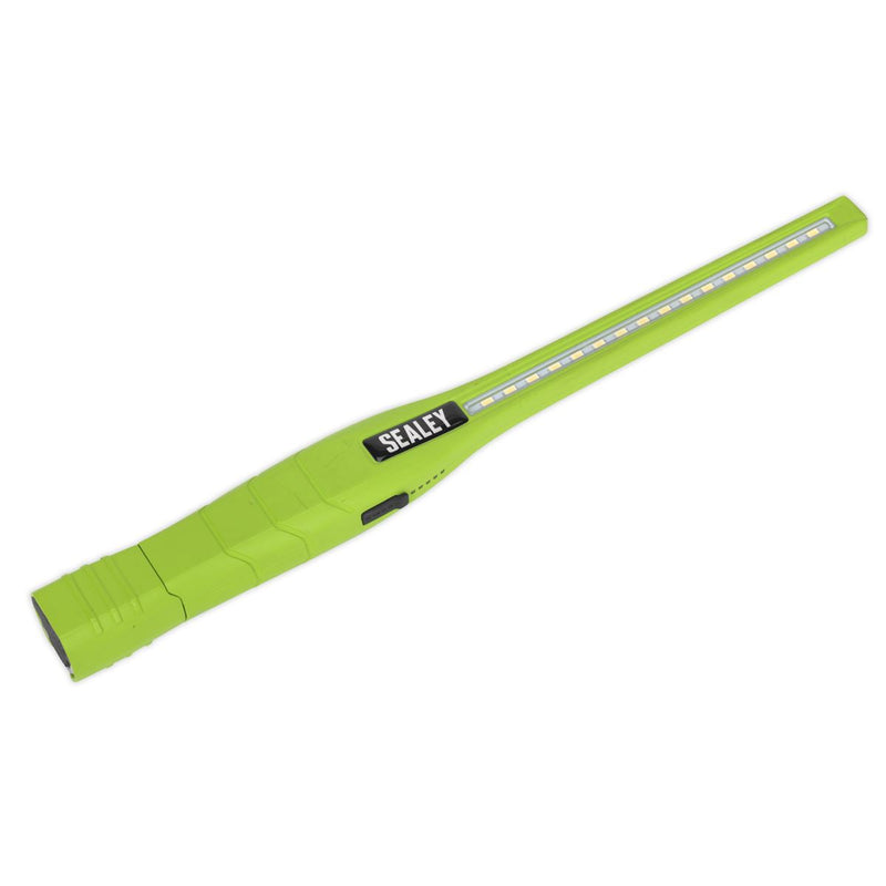 Sealey Rechargeable 360 Slim Inspection Light 8W & 1W SMD LED Green Lithium-ion Sealey - Dynamic Drive