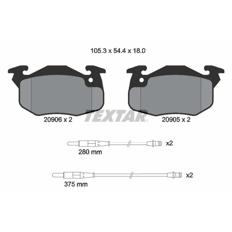 Textar Front Brake Pad Set 2090604