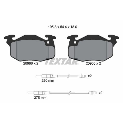 Textar Front Brake Pad Set 2090604