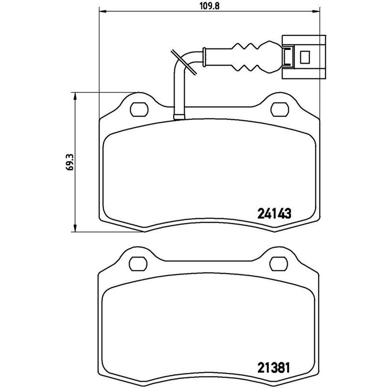 Brembo 4 x Front Brake Pad Set fits Seat Leon 2002-2006 1.8