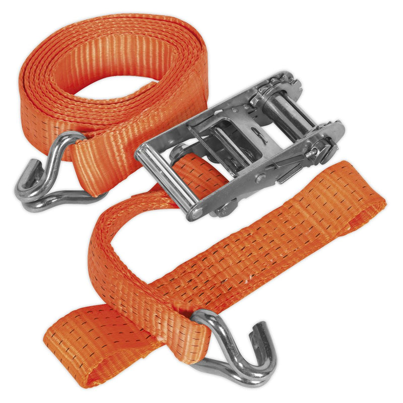 Sealey Car Transporter Ratchet Tie Down 50mmx3m 5000kg Load Test TDRWA Sealey  - Dynamic Drive