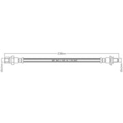 Juratek Brake Hydraulic Hose Line Rear fits Opel Astra F 1991-2001