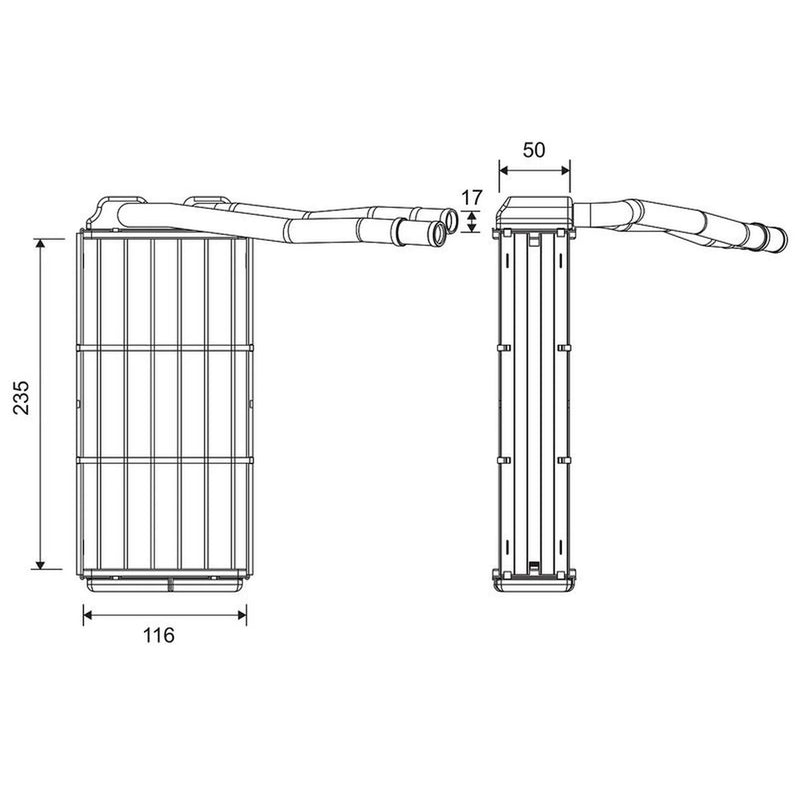 Valeo Heater Matrix Core Heat Exchanger 881653