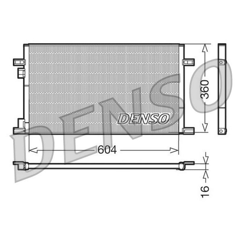 Denso Air Conditioning Condenser fits Renault Laguna I 1993-2001
