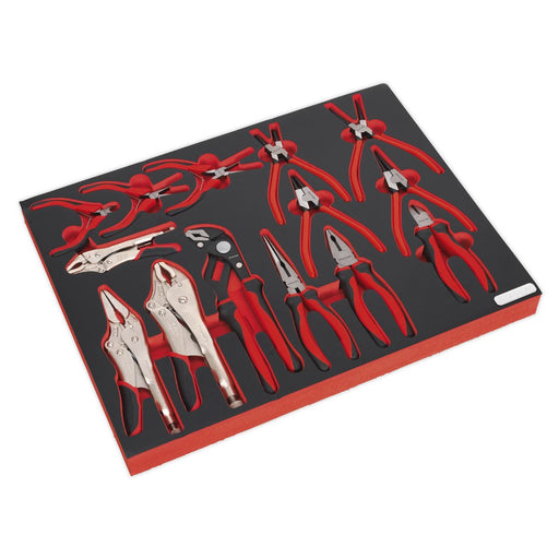 Sealey Tool Tray with Pliers Set 14pc TBTP05 Sealey - Dynamic Drive