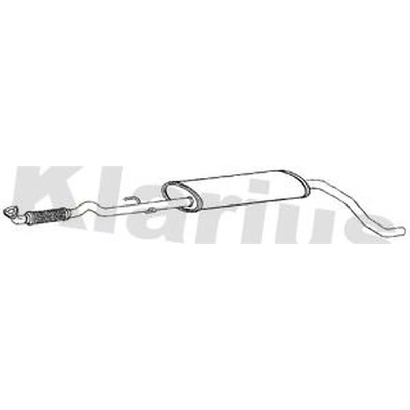 Klarius Box With Centre Pipe Centre fits Opel Corsa E 2014 on 1.0