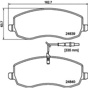 DON Front Brake Pad Set fits Citroën C8 2006-2012 2.0 2.2