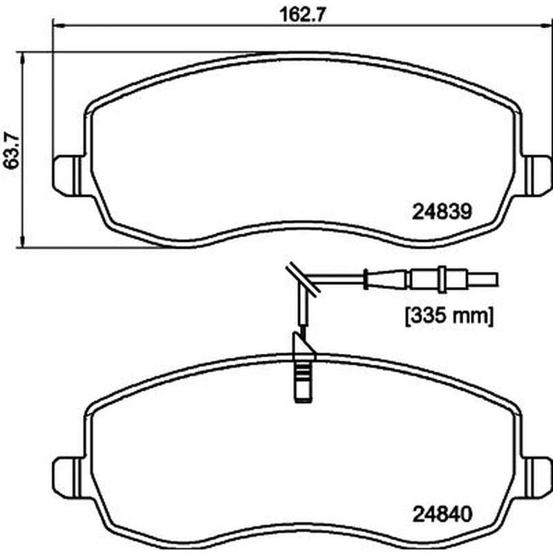Mintex Front Brake Pad Set fits Citroën C8 2006-2012 2.0 2.2