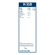 Bosch Conventional Wiper Blade 300mm — H318 fits Hyundai I30 2016-2021