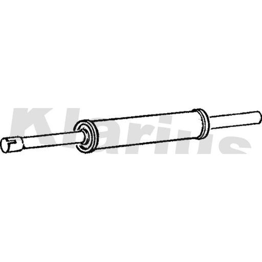 Klarius Box With Centre Pipe Centre fits VW Golf 1991-1999 1.4 1.6 1.8 1.9