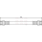 Apec Brake Hydraulic Hose Line Rear fits VW Corrado 1991-1995 2.9