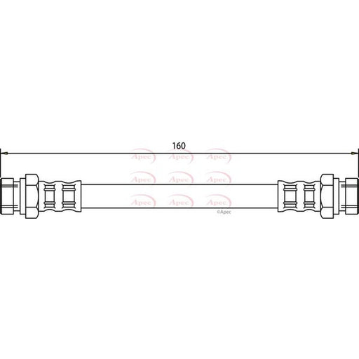 Apec Brake Hydraulic Hose Line Rear fits VW Corrado 1991-1995 2.9